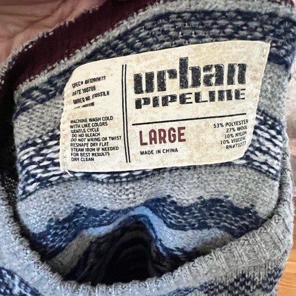 Urban Pipeline Fair Isle Crewneck Sweater Blue Gray - Picture 5 of 5
